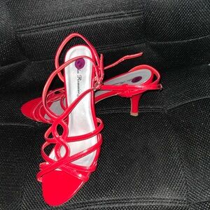 John Romaine Red Strappy Heels